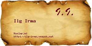 Ilg Irma névjegykártya